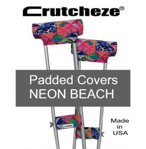 CRUTCHEZE CRUTCH PADDED COVERS - NEON BEACH