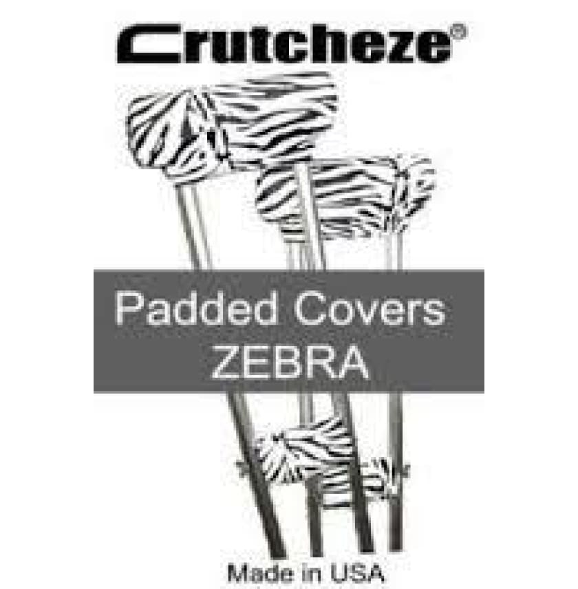 CRUTCHEZE CRUTCH PADDED COVERS - ZEBRA - CRUTCH-Padsn Grips