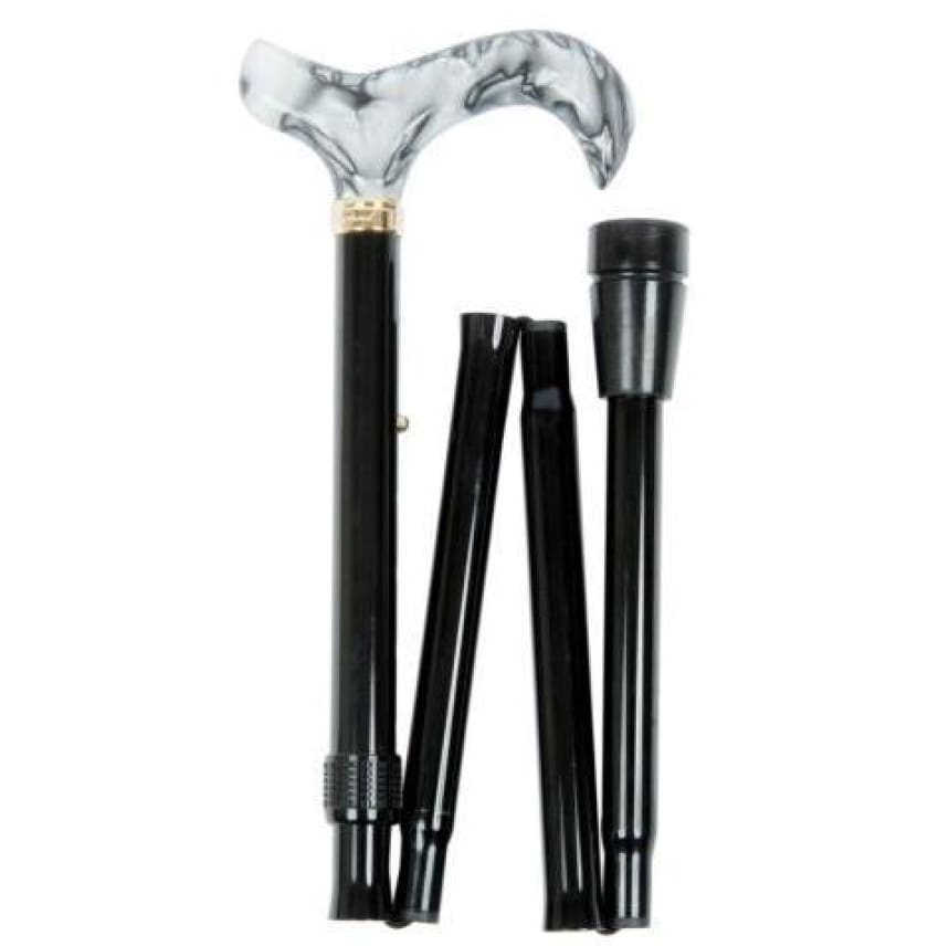 FOLDING CANE FANCY ACRYLIC-BLACK MARBLE  Cool Crutches by Jackie, Classy  Canes by Jackie, Wheely Cool Stuff 