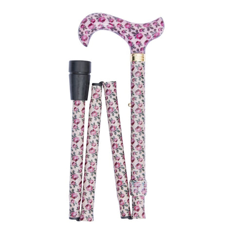 FOLDING CANE, NATIONAL GALLERY - NATTIER'S ROSE