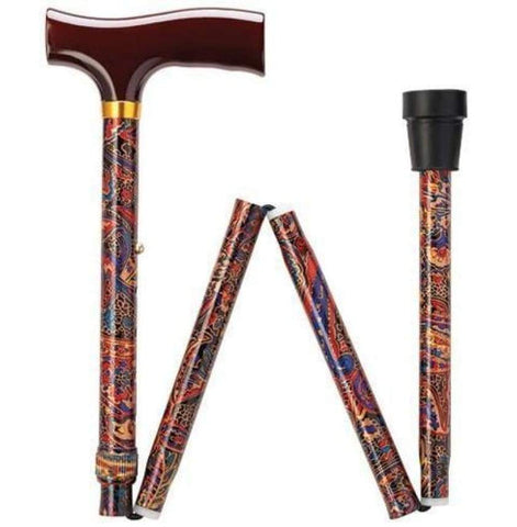 FOLDING CANE  PAISLEY