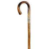 HOOK/CROOK CANE - CHESTNUT WITH MILLED COLLAR - CANES