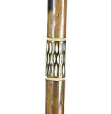 HOOK/CROOK CANE - CHESTNUT WITH MILLED COLLAR - CANES