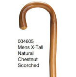 HOOK/CROOK CANE - NATURAL CHESTNUT - 004605 Mens X-Tall Scorched Chestnut - CANES