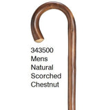 HOOK/CROOK CANE - NATURAL CHESTNUT - 343500 Mens Natural Scorched Chestnut - CANES