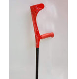 KOWSKY FOREARM (ELBOW) CRUTCHES Multi Color (Pair) - Red with Black Tubing - CRUTCHES-Forearm