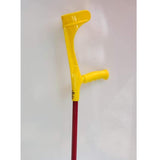 KOWSKY FOREARM (ELBOW) CRUTCHES Multi Color (Pair) - Yellow with Blackberry Tubing - CRUTCHES-Forearm