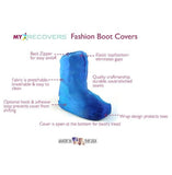 My Recovers WALKING BOOT COVER High Top Zippered Back BLACK - BOOT COVERS